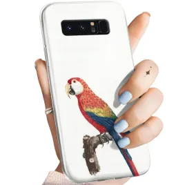 etui-do-samsung-galaxy-note-8-wzory-ptaki-ptak-papuga-koliber-obudowa-case