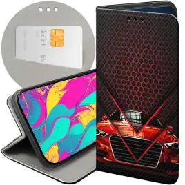 etui-z-klapka-do-xiaomi-redmi-note-9-wzory-auto-motor-pojazdy-samochody