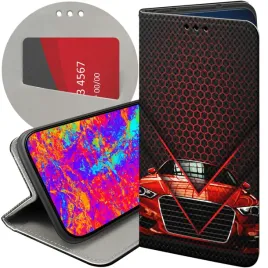 etui-z-klapka-do-realme-8-5g-wzory-auto-motor-pojazdy-samochody-futeral