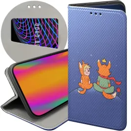 etui-z-klapka-do-realme-8-5g-wzory-maly-ksiaze-lisek-roza-planeta-futeral