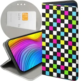 etui-z-klapka-do-iphone-14-wzory-kratka-kratki-krata-futeral-pokrowiec-case