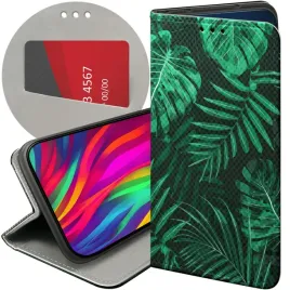 etui-z-klapka-do-xiaomi-redmi-6-wzory-liscie-lisciaste-natura-futeral-case