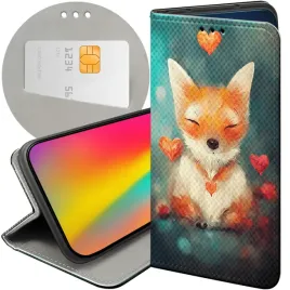 etui-z-klapka-do-xiaomi-redmi-note-7-wzory-liski-lisy-fox-futeral-pokrowiec