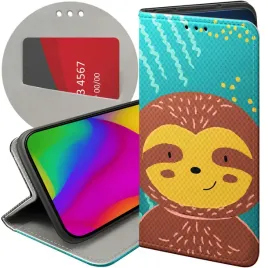 etui-z-klapka-do-realme-8-5g-wzory-leniwiec-smieszne-wewnetrzne-zwierze