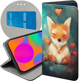 etui-z-klapka-do-xiaomi-poco-c40-wzory-liski-lisy-fox-futeral-pokrowiec