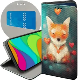 etui-z-klapka-do-oppo-a17-wzory-liski-lisy-fox-futeral-pokrowiec-case