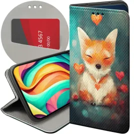 etui-z-klapka-do-xiaomi-redmi-note-8t-wzory-liski-lisy-fox-futeral-case