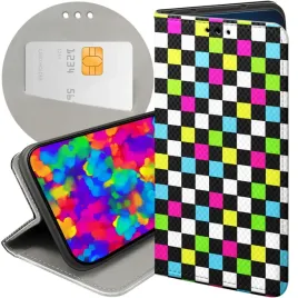 etui-z-klapka-do-huawei-p20-wzory-kratka-kratki-krata-futeral-pokrowiec