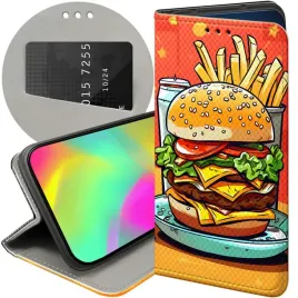 etui-z-klapka-do-iphone-14-plus-wzory-hamburger-burgery-fast-food-jedzenie