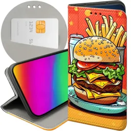 etui-z-klapka-do-xiaomi-poco-c40-wzory-hamburger-burgery-fast-food-jedzenie