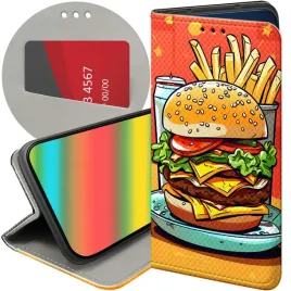 etui-z-klapka-do-realme-8-5g-wzory-hamburger-burgery-fast-food-jedzenie