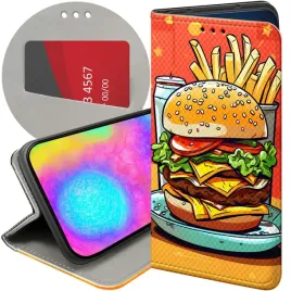 etui-z-klapka-do-iphone-12-mini-wzory-hamburger-burgery-fast-food-jedzenie