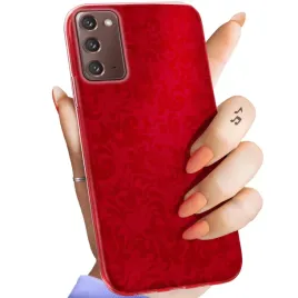 etui-do-samsung-galaxy-note-20-wzory-czerwone-serca-roze-obudowa-pokrowiec