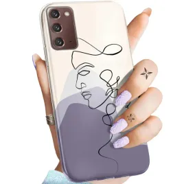 etui-do-samsung-galaxy-note-20-wzory-continuous-line-art-kreska-linie-case