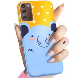 etui-do-samsung-galaxy-note-20-wzory-slon-slonie-sloniki-obudowa-pokrowiec