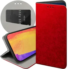 etui-z-klapka-do-realme-8-5g-wzory-czerwone-serca-roze-futeral-pokrowiec