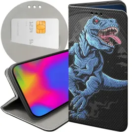 etui-z-klapka-do-oppo-a15-a15s-wzory-dinozaury-reptilia-prehistoryczne