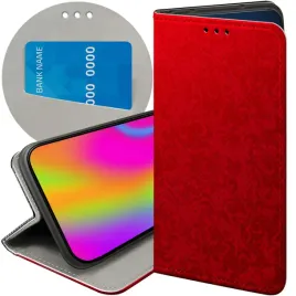 etui-z-klapka-do-xiaomi-redmi-note-8t-wzory-czerwone-serca-roze-futeral