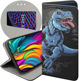 etui-do-xiaomi-redmi-note-9-wzory-dinozaury-reptilia-prehistoryczne-futeral