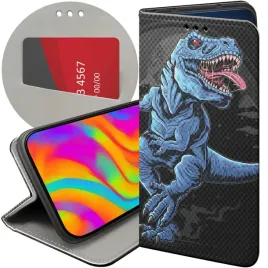 etui-z-klapka-do-huawei-p30-wzory-dinozaury-reptilia-prehistoryczne-futeral