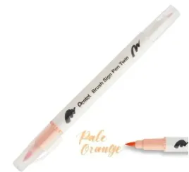 dwustronny-pisak-pedzelkowy-do-kaligrafii-pale-orange-pentel