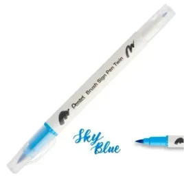 dwustronny-pisak-pedzelkowy-do-kaligrafii-sky-blue-pentel