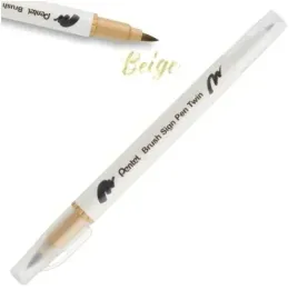 dwustronny-pisak-pedzelkowy-do-kaligrafii-beige-pentel
