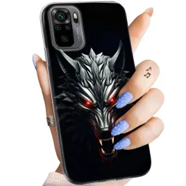 etui-do-xiaomi-redmi-note-10-wzory-wiedzmin-witcher-bialy-wilk-dziki-gon