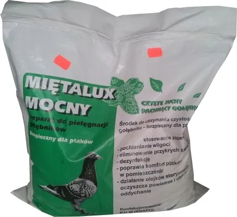 Posypka dezynfekująca dla gołębi Irbapol Miętalux 10 kg