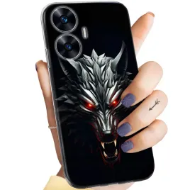 etui-do-realme-c55-narzo-n55-wzory-wiedzmin-witcher-bialy-wilk-dziki-gon