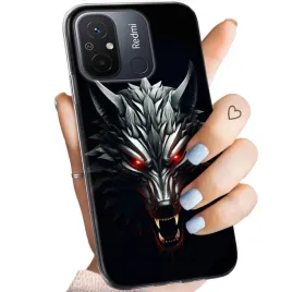 etui-do-xiaomi-redmi-12c-wzory-wiedzmin-witcher-bialy-wilk-dziki-gon-case