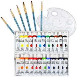 zestaw-artystyczny-farby-akrylowe-pedzle-paletka