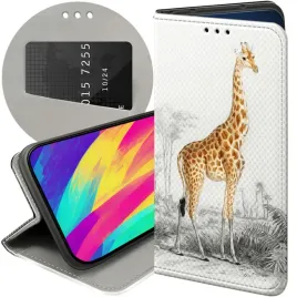 etui-z-klapka-do-xiaomi-redmi-note-12s-4g-wzory-zyrafa-smieszne-sawanna