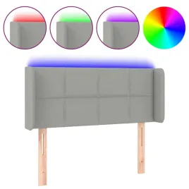 zaglowek-do-lozka-z-led-jasnoszary-93x16x78-88-cm-tkanina
