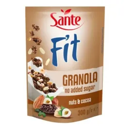 sante-granola-fit-orzechy-i-kakao-bez-dodatku-cukru-300-g