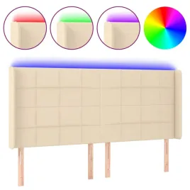 zaglowek-do-lozka-z-led-kremowy-163x16x118-128-cm-tkanina