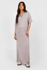 szara-sukienka-ciazowa-maxi-boohoo-l