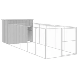 buda-dla-psa-z-wybiegiem-jasnoszara-214x661x181-cm-stal