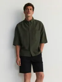 zielona-koszula-meska-z-domieszka-lnu-reserved-l