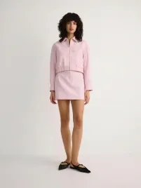 rozowa-krotka-kurtka-z-kolnierzem-reserved-xl