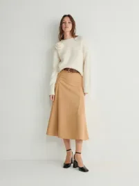 bezowa-spodnica-midi-reserved-s