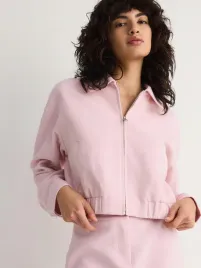 rozowa-krotka-kurtka-z-kolnierzem-reserved-xs