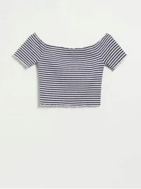 bialo-niebieski-bawelniany-top-w-paski-house-xs