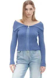 niebieski-prazkowany-sweterek-rozpinany-cropp-l