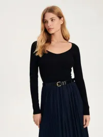 czarna-dzianinowa-bluzka-z-dlugim-rekawem-reserved-m