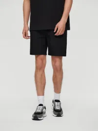 czarne-bawelniane-szorty-z-elastycznym-pasem-house-xs