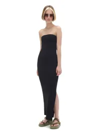 czarna-dluga-sukienka-bez-ramiaczek-cropp-xl