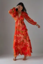 pomaranczowa-sukienka-w-kwiatki-warehouse-m