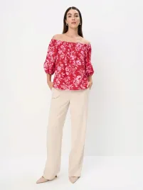 czerwona-wiskozowa-bluzka-w-kwiaty-mohito-xs