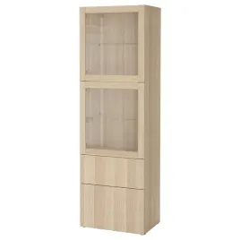 ikea-besta-regal-dab-bejcowany-szklo-60x42x193-cm